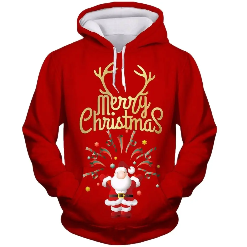 Top Trends: New Year Christmas Jersey Men's Hoodies Santa Claus Snowman 3DPrinted Sweatshirt Autumn Winter Fashion Casual Oversized Clothing Shoppable Styles