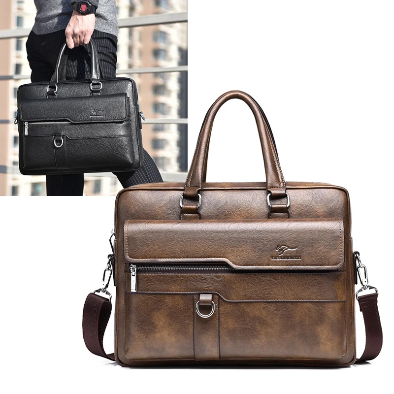 Top Trends: Men&#039;S Leather Briefcase Lawyer Handbag Luxury Laptop 14Inch Shoulder Business Office Work Messenger Crossbody Side Designer Bag Shoppable Styles