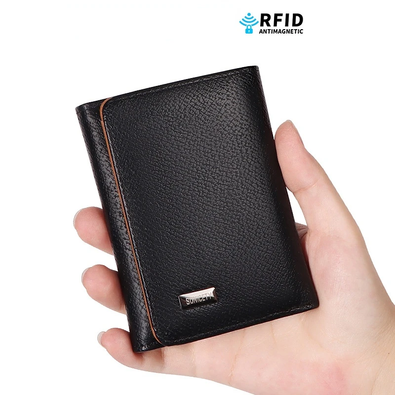 Top Trends: New Pattern Men's Wallet PU Leather Anti Theft Swiping Card Bags Three Fold Purse Male Multifunction High-capacity Buckle Wallet Shoppable Styles