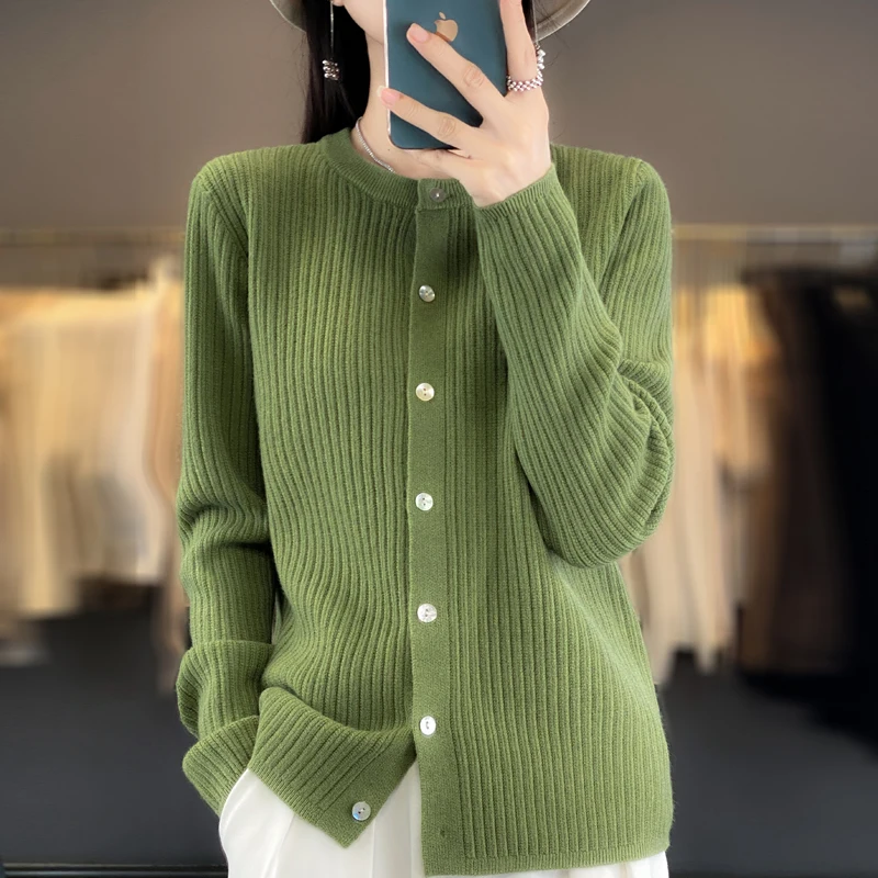 Top Trends: 2023 Women&#039;s Cardigan Sweater Autumn / Winter Knitted Cashmere Cardigan Solid Color Single Breasted Women&#039;s Sweater Coat Top Shoppable Styles