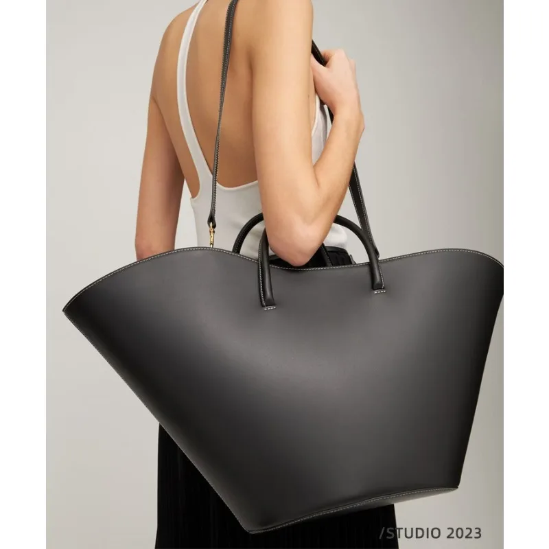 Top Trends: Versatile Irregular Large-capacity Tote Bag 2024 New Fan-shaped Handbag Niche Design Single Shoulder Crossbody Bag Shoppable Styles