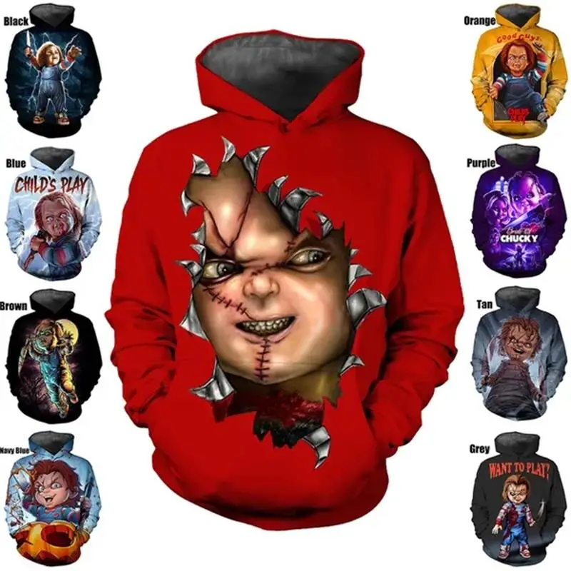 Top Trends: Chucky Doll Horror Child's Play Hoodie Men Clothing 3D Printed New In Hoodies Women Harajuku Fashion Y2k Pullovers Hooded Hoody Shoppable Styles