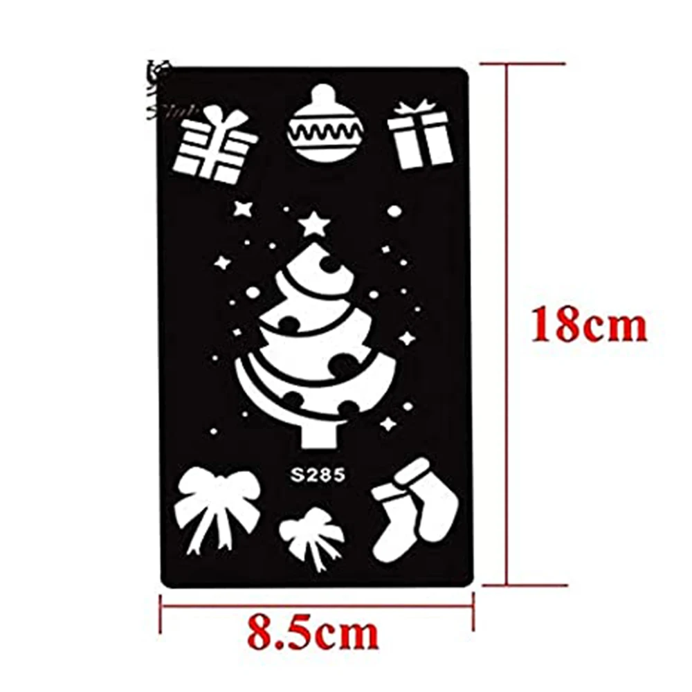 Top Trends: 6 Sheets Christmas Tattoo Stencils Glitter Body Art Templates Xmas Henna Tattoo Kit For Christmas Makeup Party Props Shoppable Styles - Image 5