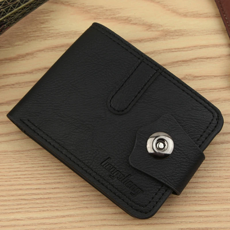 Top Trends: Men's Leather Wallet Short Purse For Man Wallets 2023 Credit Card Holder Money Bag Coin Bag Hasp Small Wallet Portafoglio Uomo Shoppable Styles - Image 5