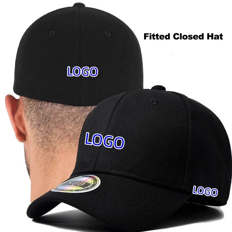 Top Trends: Custom Logo Sport Caps Full Closed Fitted Baseball Cap Hat Dad Hats Outdoor Golf Caps For Wen Women Hip Hop Snapback Visor Caps Shoppable Styles