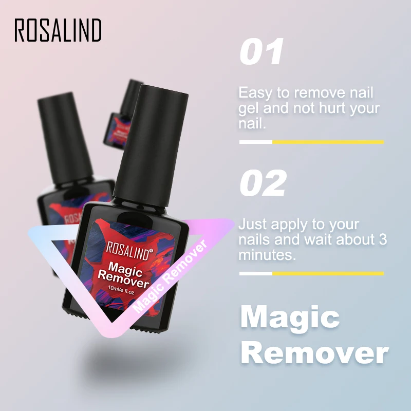 Top Trends: ROSALIND Magic Nail Gel Remover For Soak Off Cleaner UV Nail Polish Delete Matt Primer Base Top Coat Gel Remover10ML / 15ML Shoppable Styles - Image 6