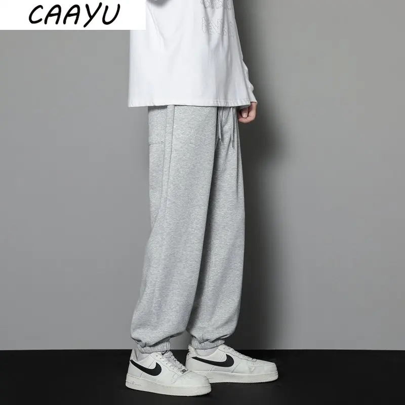 Top Trends: CAAYU Casual Sports Pants Mens 2022 Autumn Loose Gray Baggy Pants Jogger Hombre Fashion Knitted Pants Basketball Sweatpants Mens Shoppable Styles