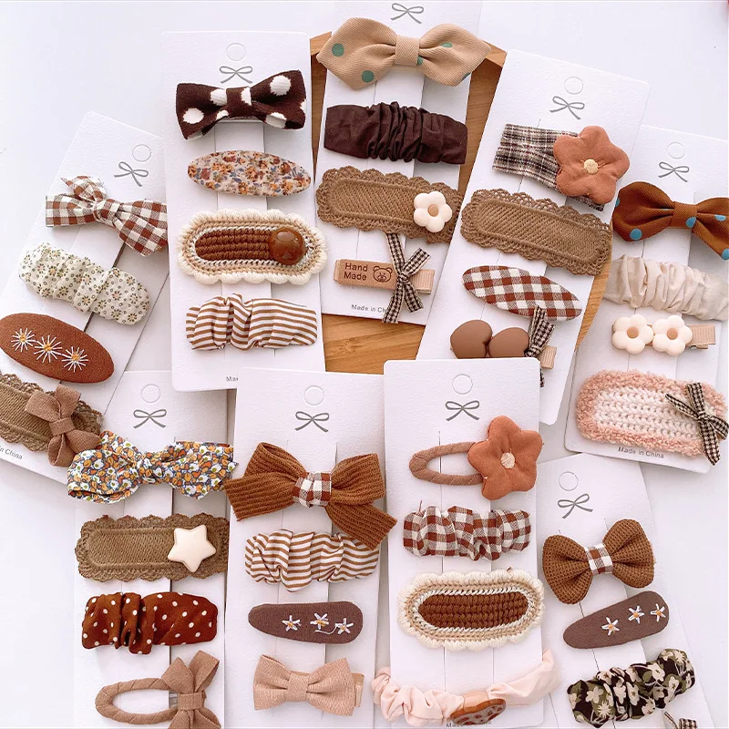 Top Trends: Autumn Coffee Color Cartoon Princess Hairpins Children Girl Kid Baby Hair Clip Barrettes Accessories Hairclip Headwear Headdress Shoppable Styles