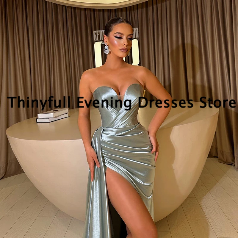 Top Trends: Thinyfull Sexy Mermaid Prom Dresses Sweetheart Side Slit Evening Dress Formal Saudi Arabia Night Cocktail Party Gown Custom Size Shoppable Styles - Image 3