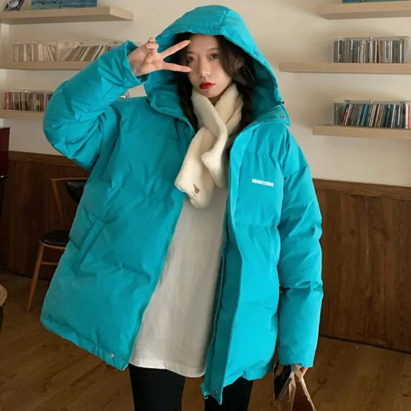 Top Trends: Women Cotton Coat Winter Jacket Female Short Hooded Parkas Korean Version Loose Outwear Breadwear Trend Overcoat 2023 New S-2XL Shoppable Styles - Image 3