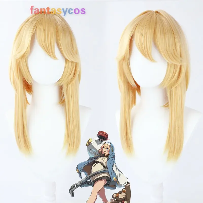 Top Trends: Game Guilty Gear Bridget Cosplay Wig Blonde Heat Resistant Wigs For Halloween Role Play Party Carnival Costume Hair + Wig Cap Shoppable Styles