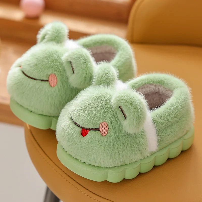 Top Trends: New Children&#039;s Cartoon Animals Wrap Plush Slippers Soft Sole Non-slip Winter Warm Baby Boys Girls Indoor Home Cotton Shoes Shoppable Styles