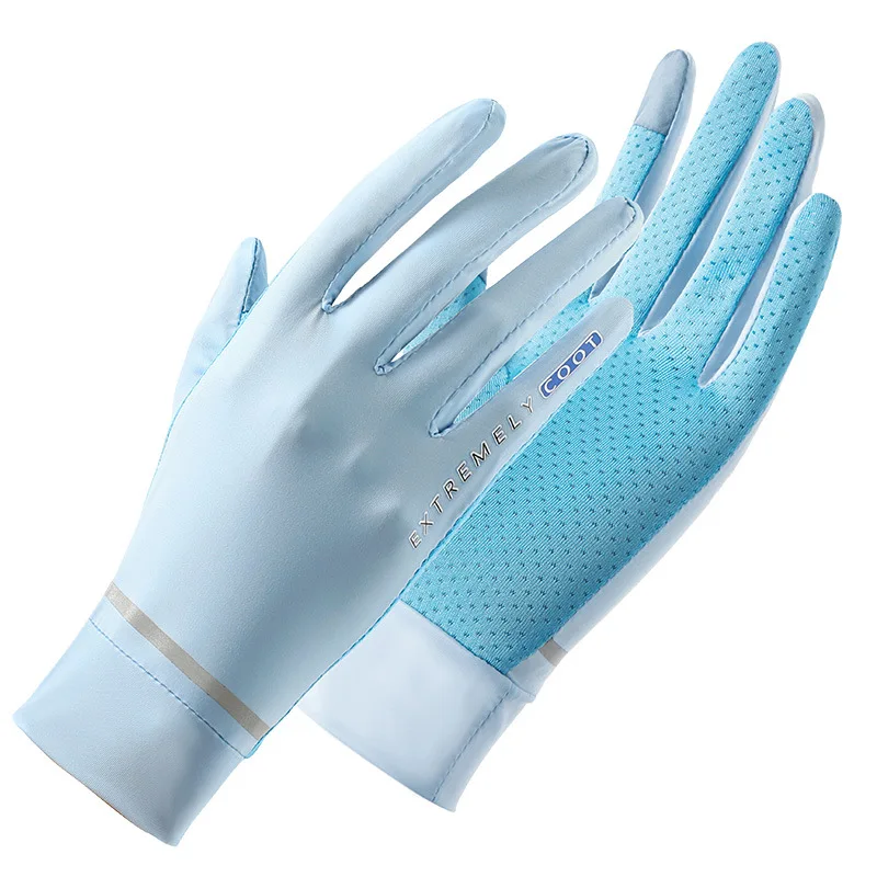 Top Trends: Women Gloves Summer Anti-UV Sunscreen Ice Silk Thin Gloves Mesh Breathable Gloves For Driving Cycling Fishing Bike Sports Gloves Shoppable Styles