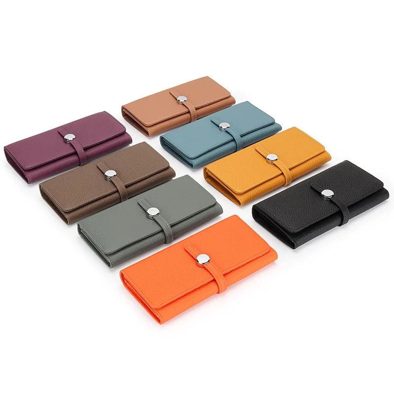 Top Trends: Genuine Leather Long Women Large Capacity Wallets Soft Cowhide Female Clutch Phone Bag Slim Purse Elegant Card Holder Shoppable Styles