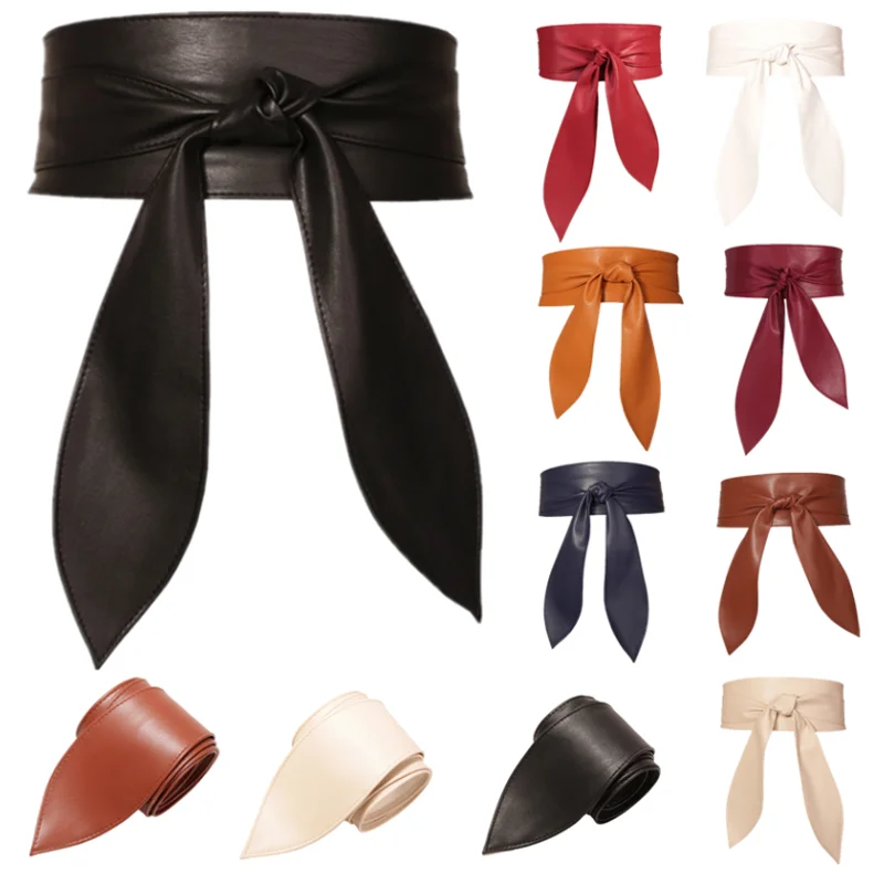 Top Trends: New Soft Clothing Decoration Bow Ribbon Waist Belts Belts Decorative Waistband Women&#039;s Wide Girdle Waist Strap Shoppable Styles