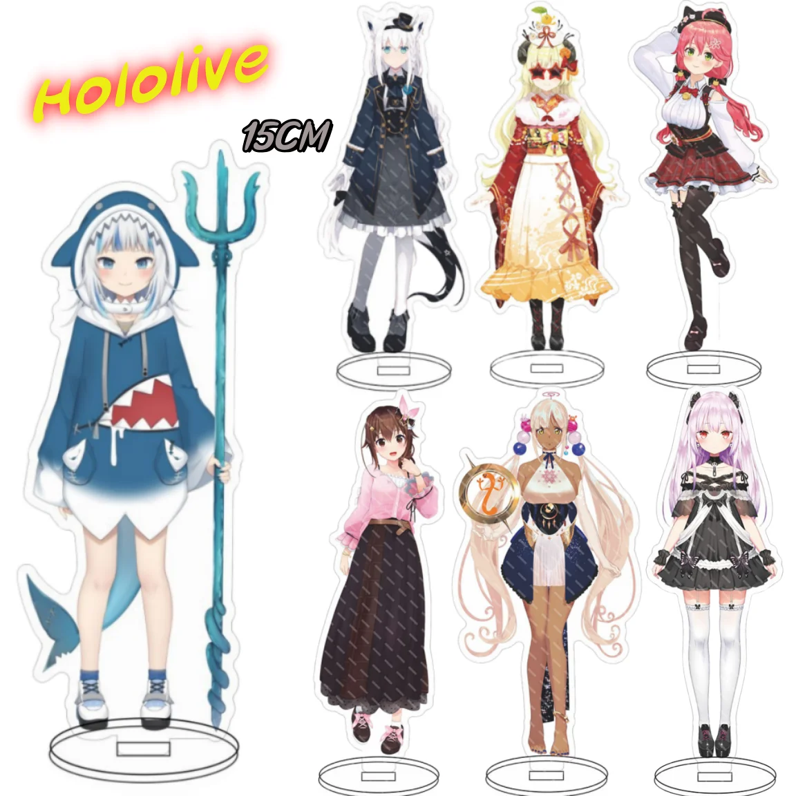 Top Trends: New Cutey Hololive Vtuber Anime Figure Stand Usada Pekora Uruha Rushia Hosimati Suisei Inugami Korone Standing Acrylic Model Shoppable Styles