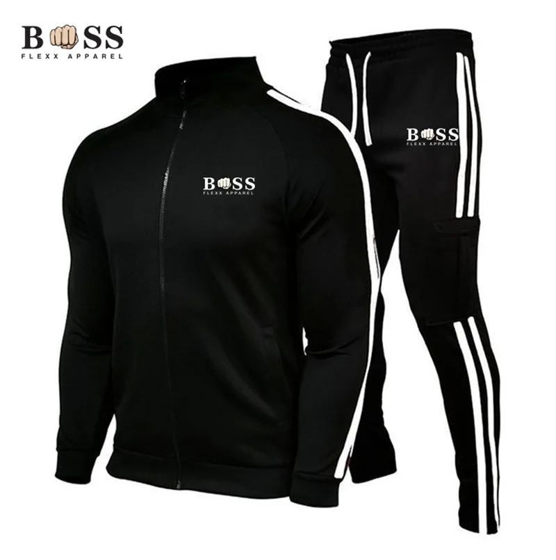 Top Trends: New High Quality Spring And Autumn Men's Zipper Sportswear Set Fashion Men's Sportswear Set Long Sleeved Pants Sportswear Set Shoppable Styles