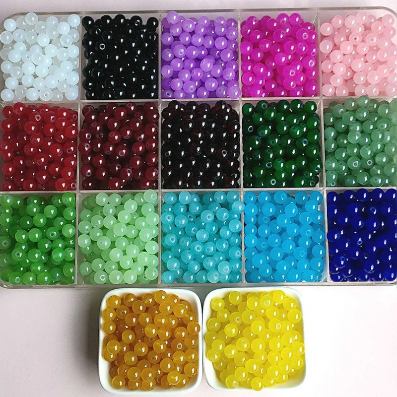 Top Trends: 50pcs 8mm 10mm Round Opaque Glass Loose Spacer Beads Wholesale Bulk Lot For Jewelry Making DIY Crafts Findings Shoppable Styles - Image 2