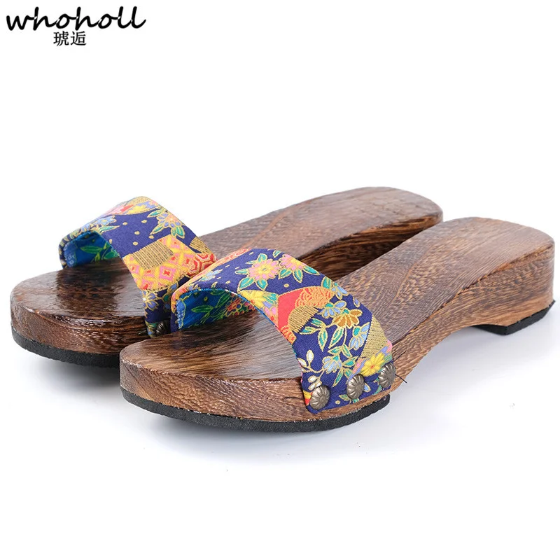 Top Trends: WHOHOLL Traditional Japanese Geta Cosplay Kimono Clogs Shoes Novelty Summer Sandals Women Wedges Indoor Antiskid Slippers Shoppable Styles