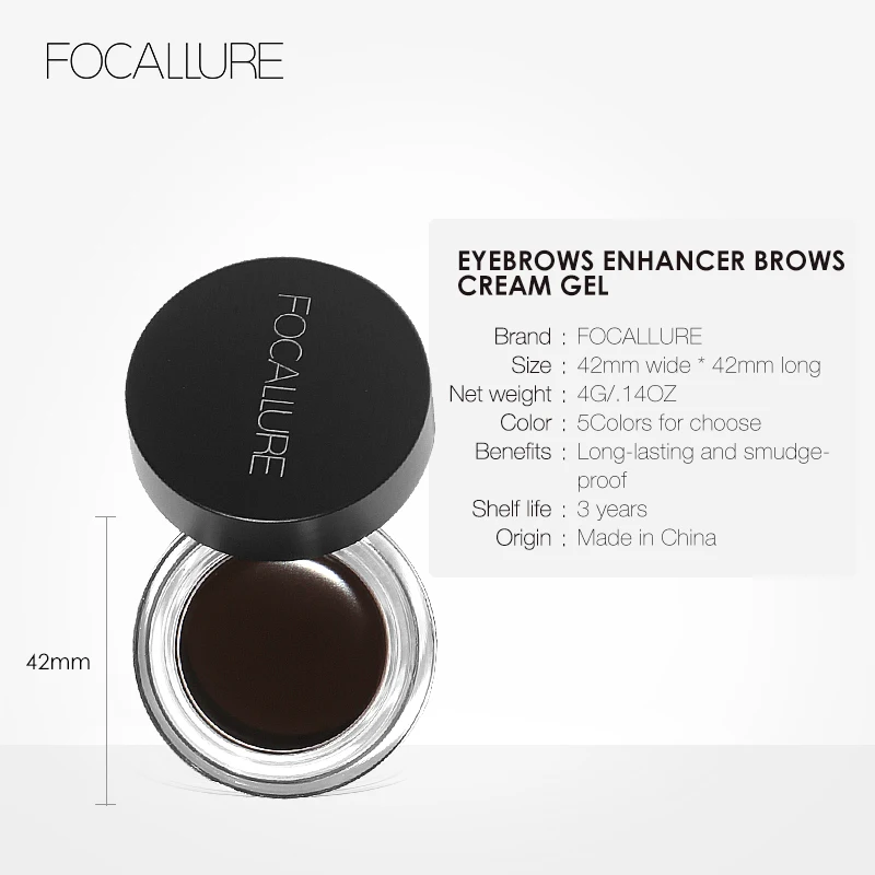 Top Trends: FOCALLURE 5 Colors Waterproof 3D Eyebrow Gel Quick-drying Eyebrow Styling Enhancers Natural Eye Brow Makeup Cosmetics With Brush Shoppable Styles - Image 6