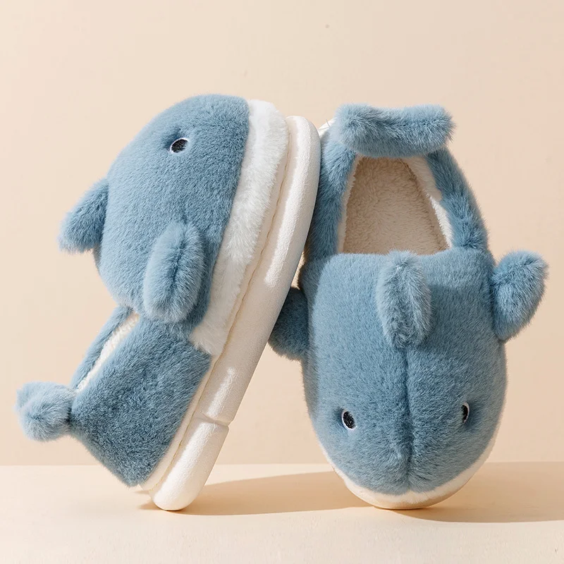 Top Trends: Winter Cute Shark Slippers Women Warm Fur Slippers Ladies Home Indoor House Shoes Woman Cozy Fur Slippers Female Couples Shoppable Styles