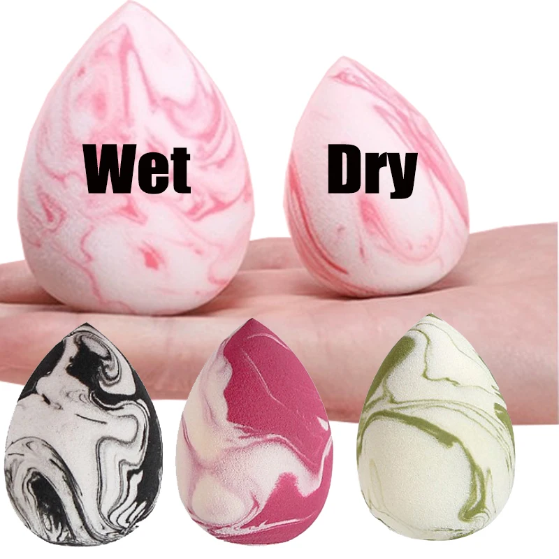 Top Trends: Professional Makeup Sponge Puff Soft Portable Gradient Marble Air Cushion Foundation Powder Cosmetic Puff Women Beauty Tool 1PCS Shoppable Styles