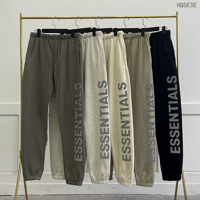 Top Trends: Essentials Pants Oversized Reflective Letter Sweatpants Streetwear Hip Hop Loose Men&#039;s Women&#039;s 100% Cotton Sports Pants Shoppable Styles