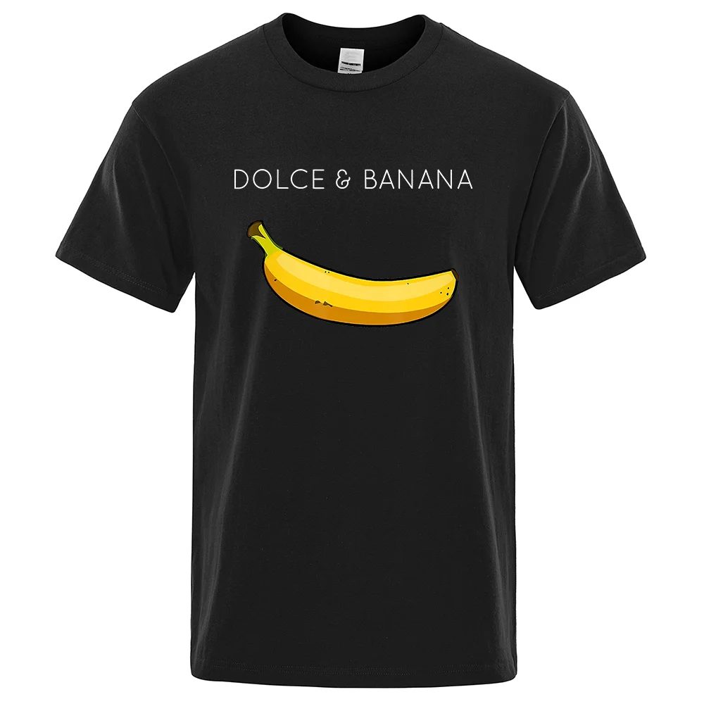 Top Trends: Dolce &amp; Banana Fashion Print Men T-shirts Casual Breathable Tops Oversized Cotton Tshirt Male Short Sleeve S-5XL Tees Shirts Shoppable Styles