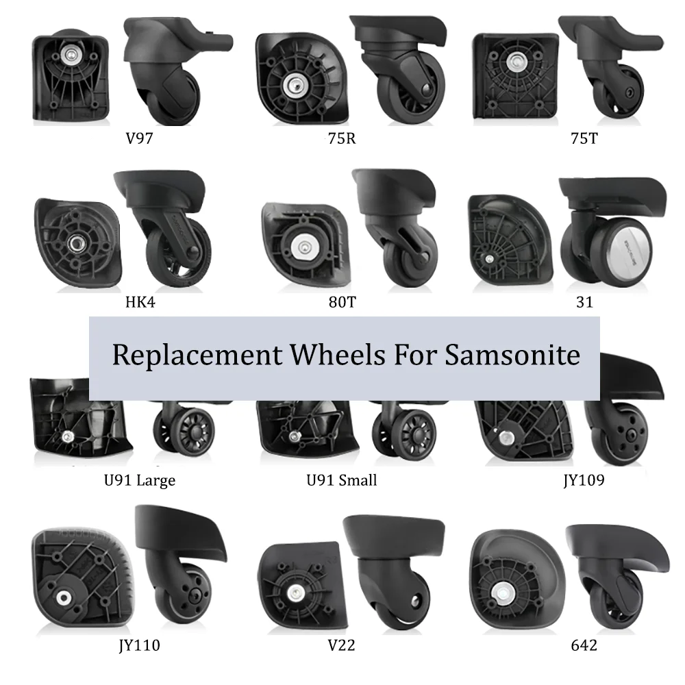 Top Trends: Suitable For Samsonite Suitcase Wheel Replacement Trolley Case Pulley Suitcase Casters Durable Password Box Wheel Repair Parts Shoppable Styles