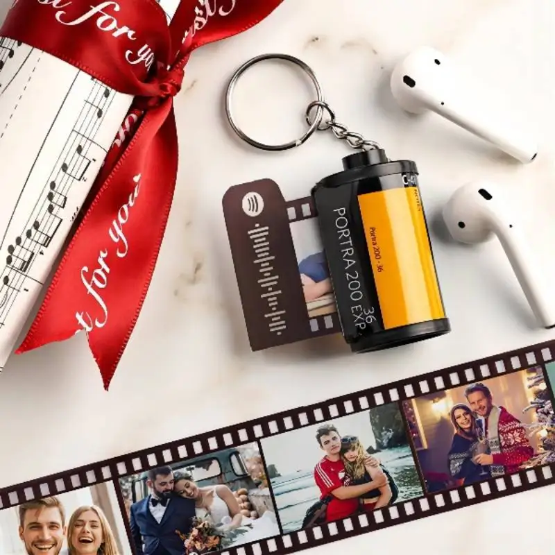 Top Trends: HIBODY Photo Custom Film Keychain Standard Yellow Green Style Memory Gift For Family Friends And Own Memories Shoppable Styles