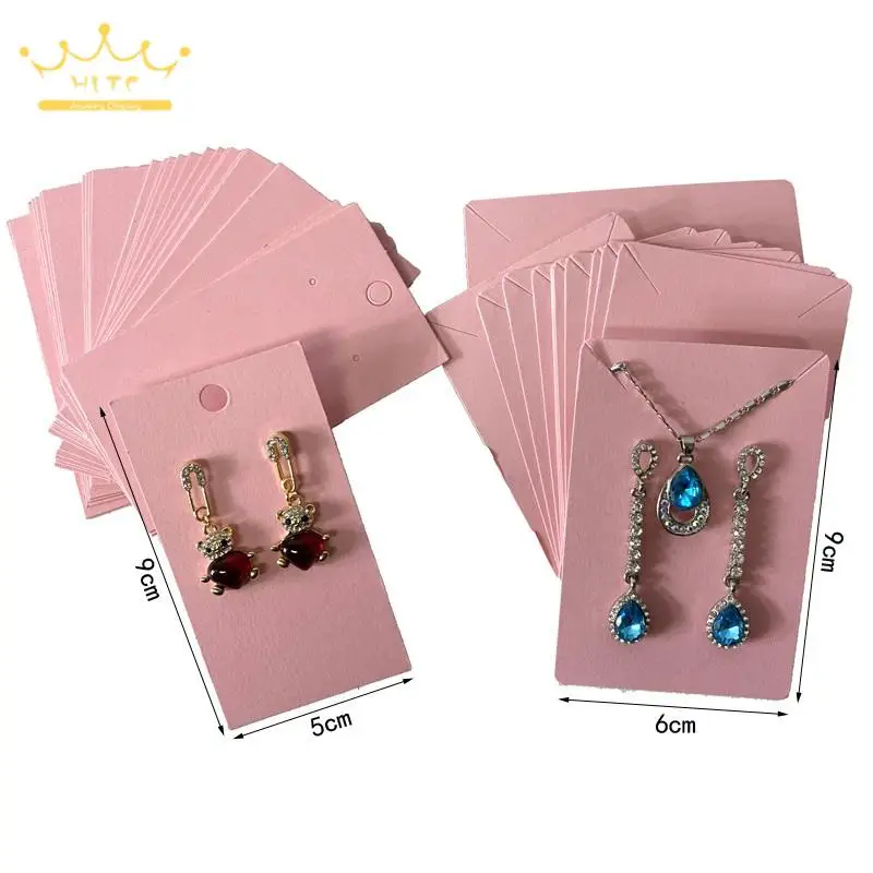 Top Trends: Paper Earring Display Cards Necklace Ear Stud Hang Tag Perforating Colourful Jewelry Paper Cards 50Pcs Cardboard For Jewelry Shoppable Styles