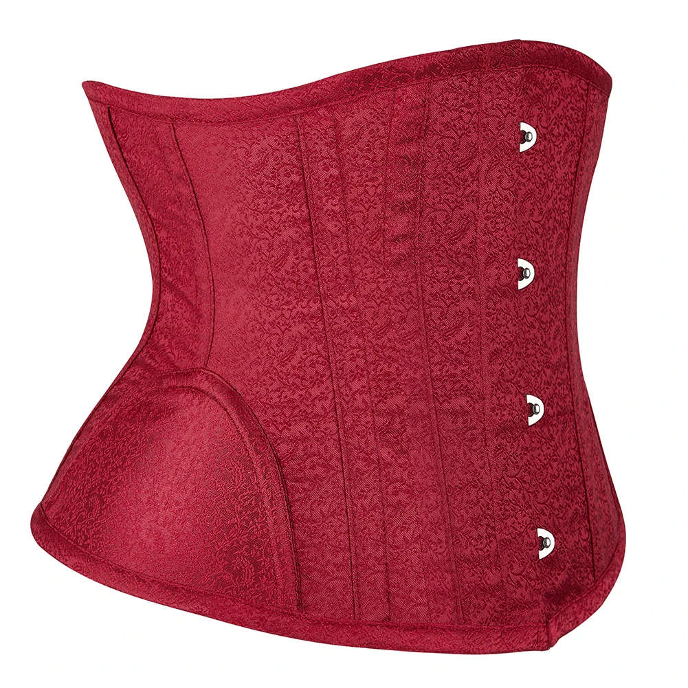 Top Trends: Short Torso Red Underbust Corset Steampunk Corselet Top Hourglass Curve Shaper Slimming Waist Trainer Shoppable Styles - Image 4