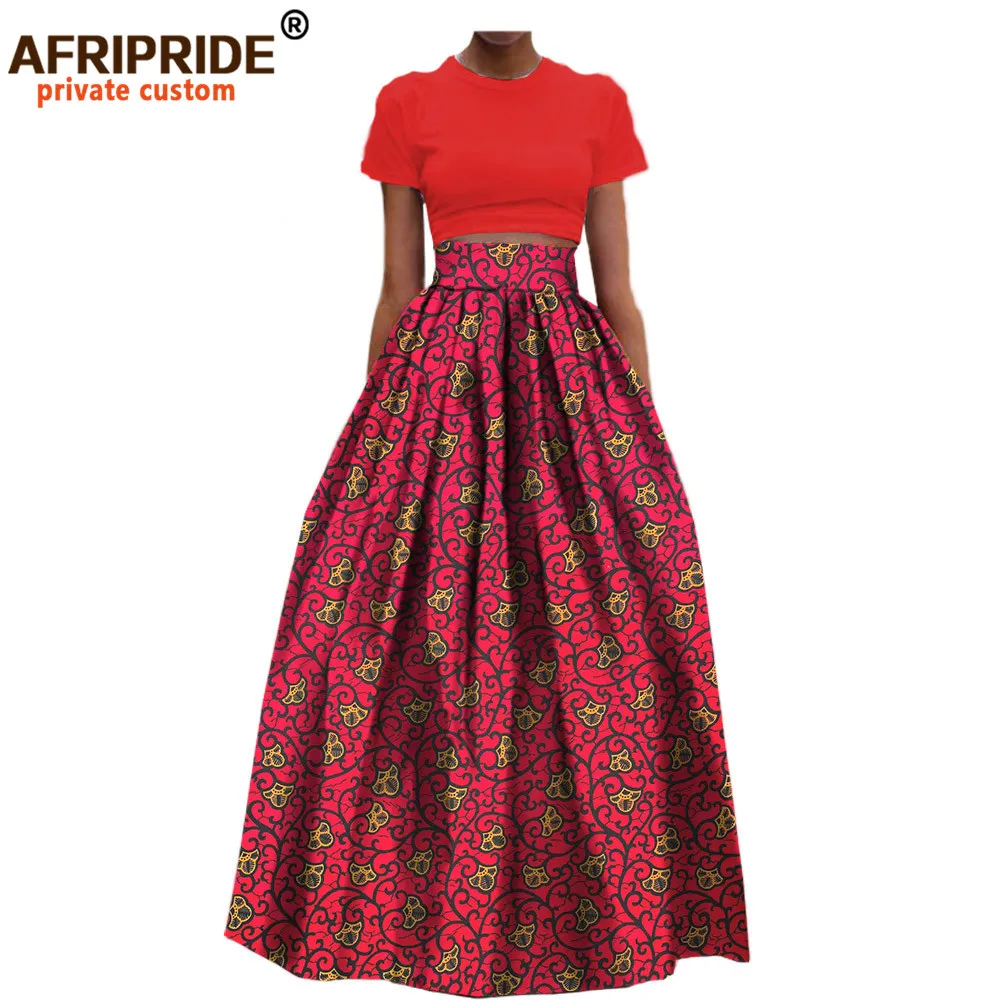 Top Trends: 2024 African Clothes Ankle Length Formal Cotton Skirt For Women Dashiki Print Maxi Fabric Wax Ball Grown AFRIPRIDE A722709 Shoppable Styles