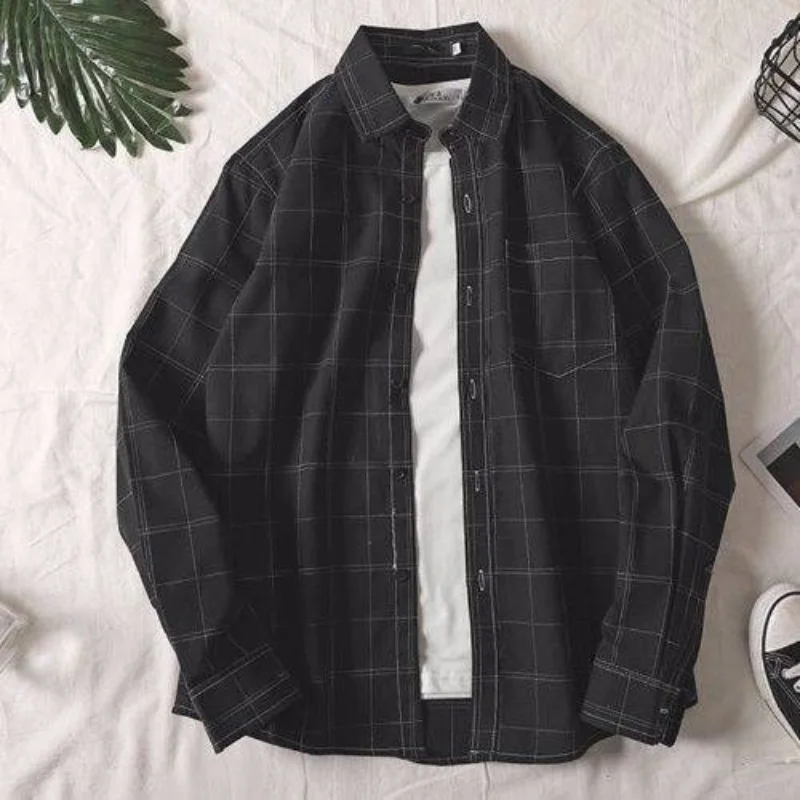 Top Trends: 2023 New Men&#039;s Clothing Spring Autumn Long Sleeve Lapel Commuter Business All-match Slim Korean Striped Button Pockets Shirt Shoppable Styles