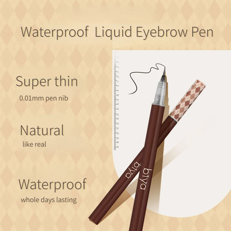 Top Trends: Biya Liquid Eyebrow Pen Altra Thin 0.01mm Waterproof Eyebrow Pencil Sweat-proof And Colorfast Easy To Draw Brown Eyebrow Grey Shoppable Styles