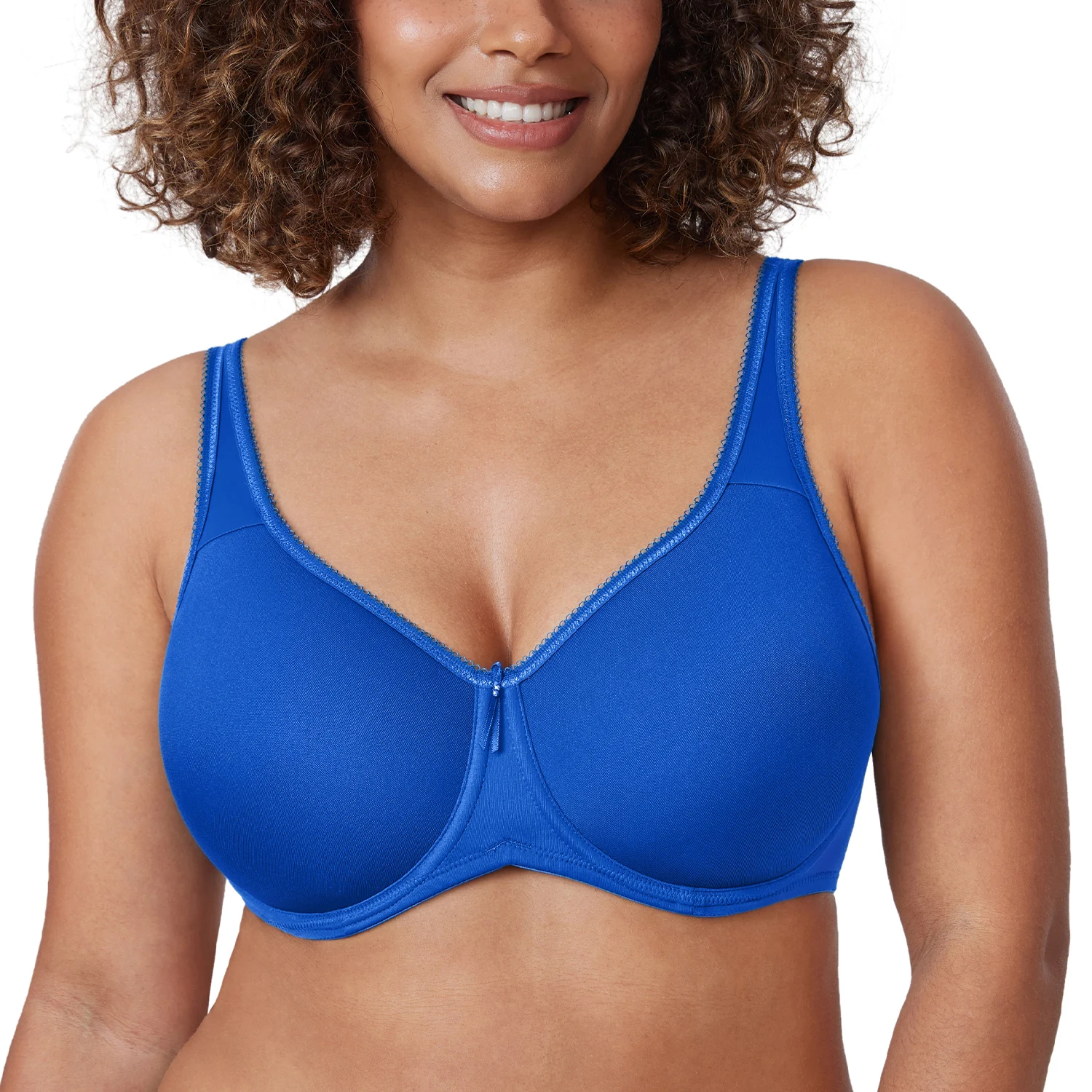 Top Trends: Women's Minimizer Bra Plus Size Full Coverage Underwire Seamless Lightly Padded Basic Smooth T-shirt Bras Wide Straps D DD E F Shoppable Styles