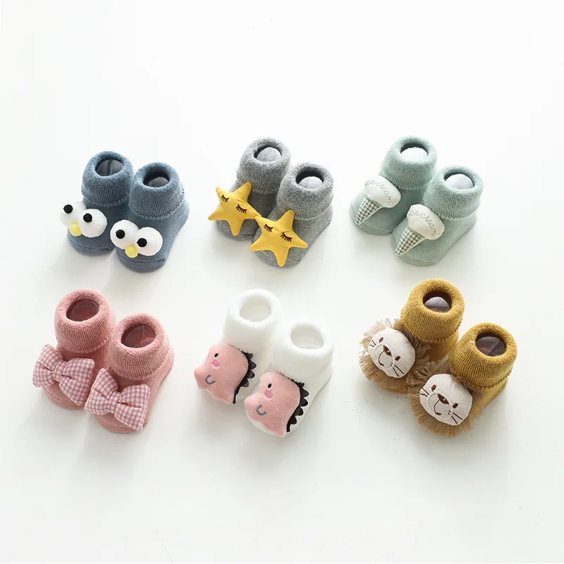 Top Trends: Autumn Winter Baby Girls Socks Newborn Cartoon Animal Baby Socks Infant Baby Boy Socks Anti Slip Soft Cotton Floor Sock Shoes Shoppable Styles