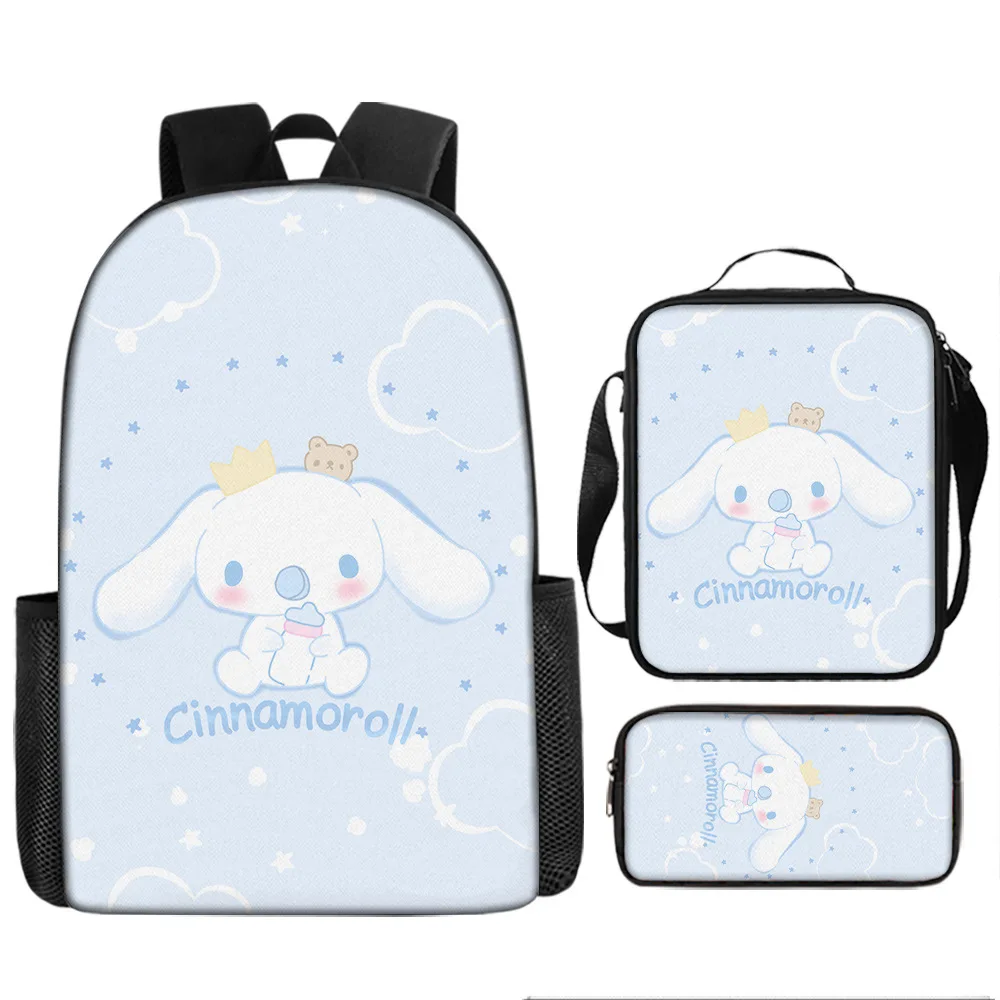 Top Trends: Cinnamorolls School Bag Cartoon Pachas Printed Backpack Girl's Single Shoulder Crossbody Bag Pen Bag Set Of Student Supplies Shoppable Styles