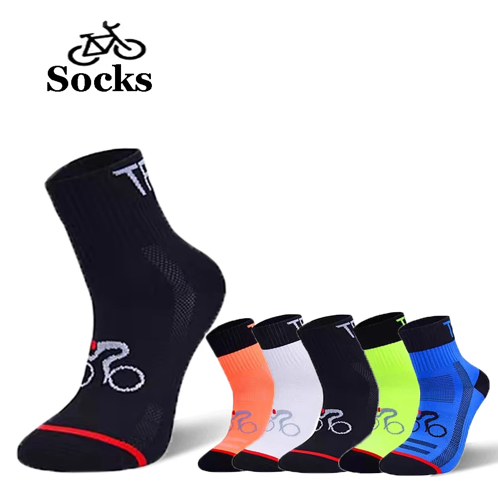 Top Trends: 3 Pairs Men's Sports Breathable Quick Drying Sweat Socks Outdoor Cycling Socks High Quality Running Basketball Sokken Men Gifts Shoppable Styles