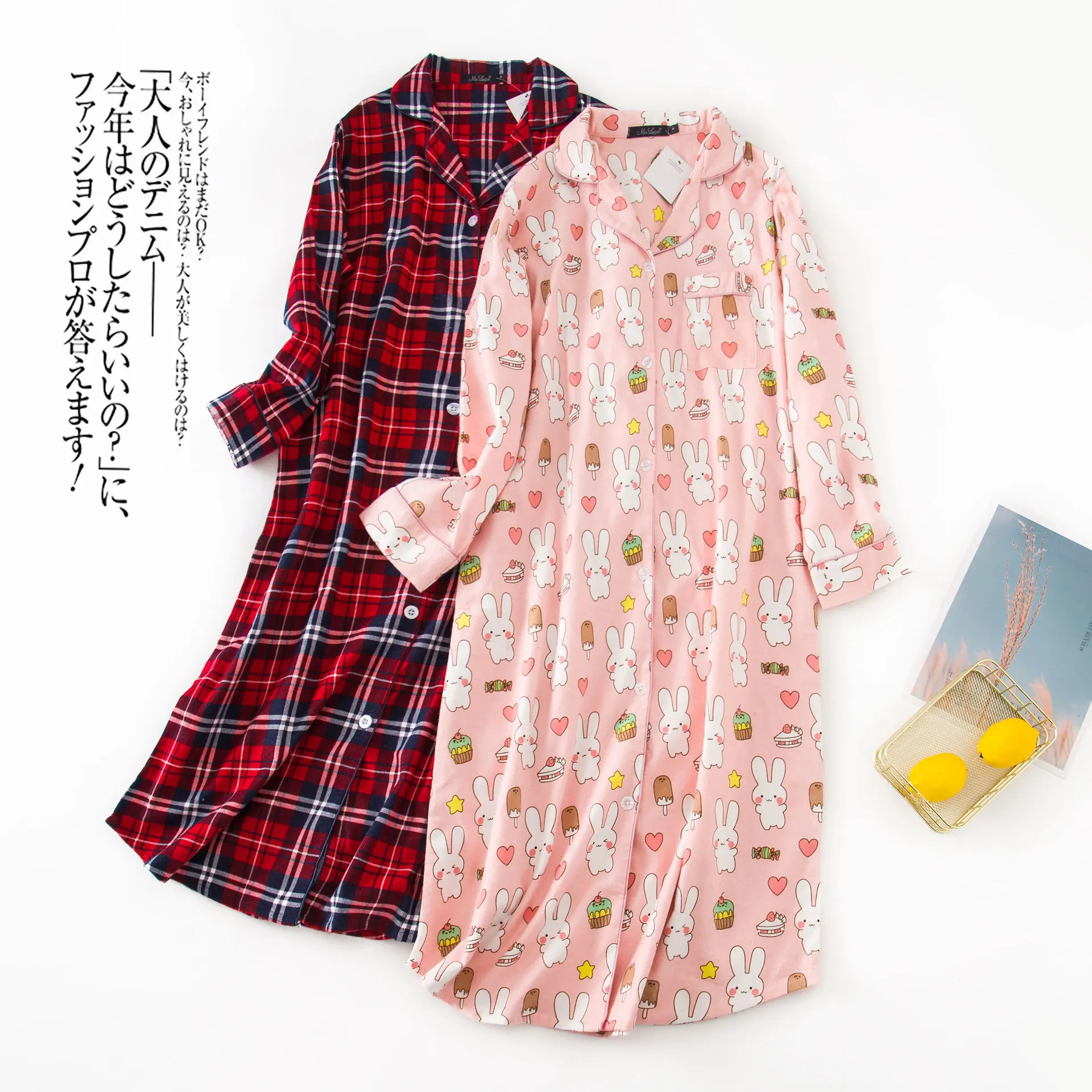 Top Trends: Women's Flannel 100% Cotton Nightgowns Button Down Boyfriend Nightshirt Mid-Long Style Sleepshirt Pajama Dress Casual Nightshirt Shoppable Styles