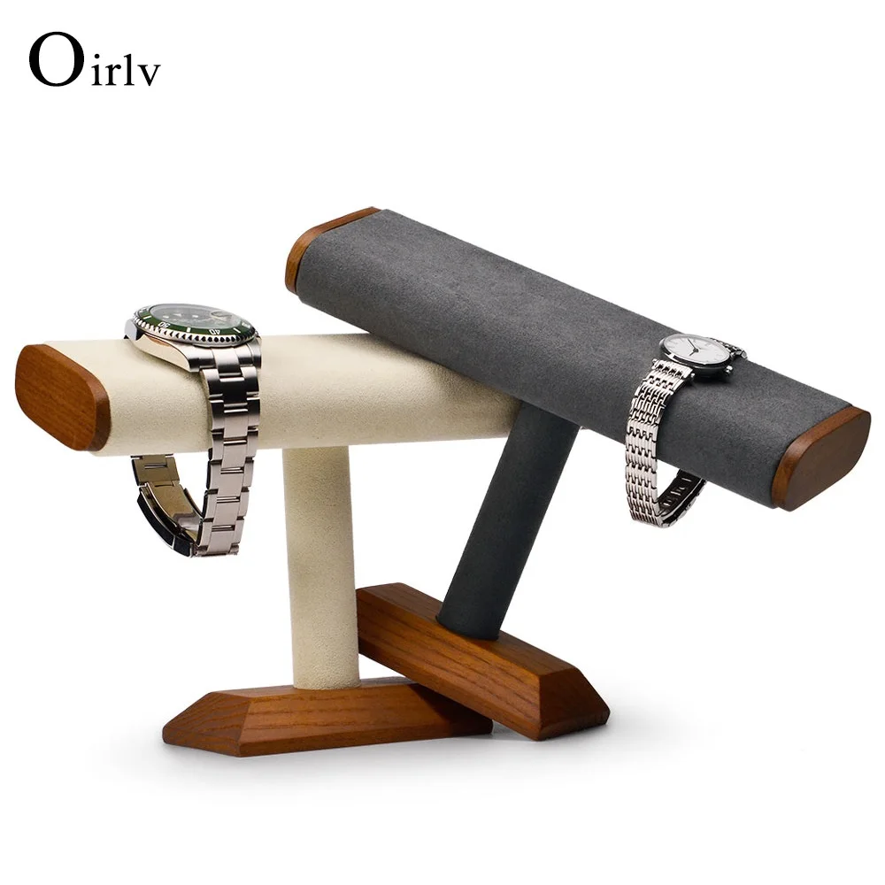 Top Trends: Oirlv Wooden Watch Stand For Watch Display Watches Organizer T-frame Wooden Jewelry Display Stand Solid Wood Tshape Watch Holder Shoppable Styles