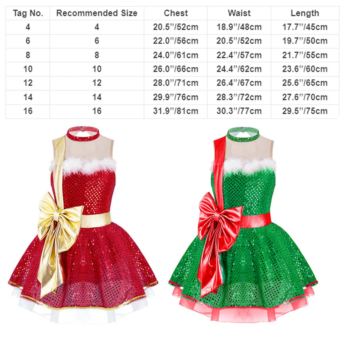 Top Trends: Kids Christmas Costume Sleeveless Sequins Ballet Tutu Dress Figure Skating Gymnastics Leotard Jazz Latin Performance Dancewear Shoppable Styles - Image 6