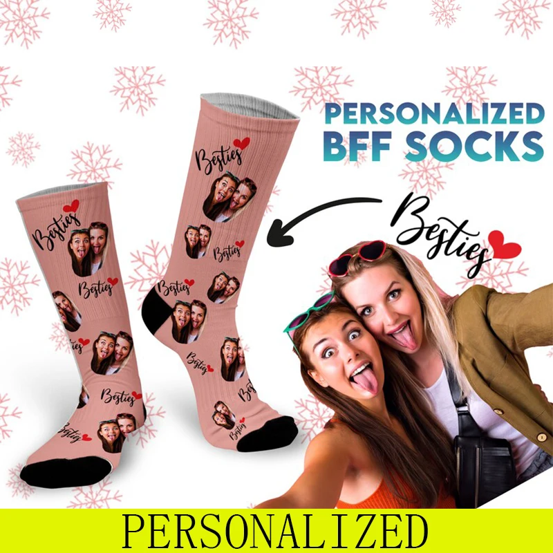 Top Trends: Customized DIY Men Women's Socks The Interesting Print Couple Girlfriends Personalized Your Face Photos Are Printed On Socks Shoppable Styles