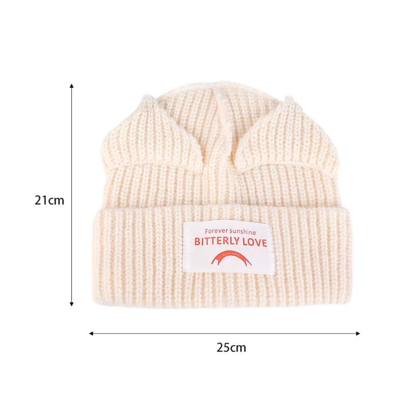 Top Trends: Popular Knitted Cat Ear Hat Double-layer Warm Lover Boy Pig Ear Woolen Hat Cute Hooded Cap Niche Hip-hop Winter Pullover Hat Shoppable Styles - Image 6