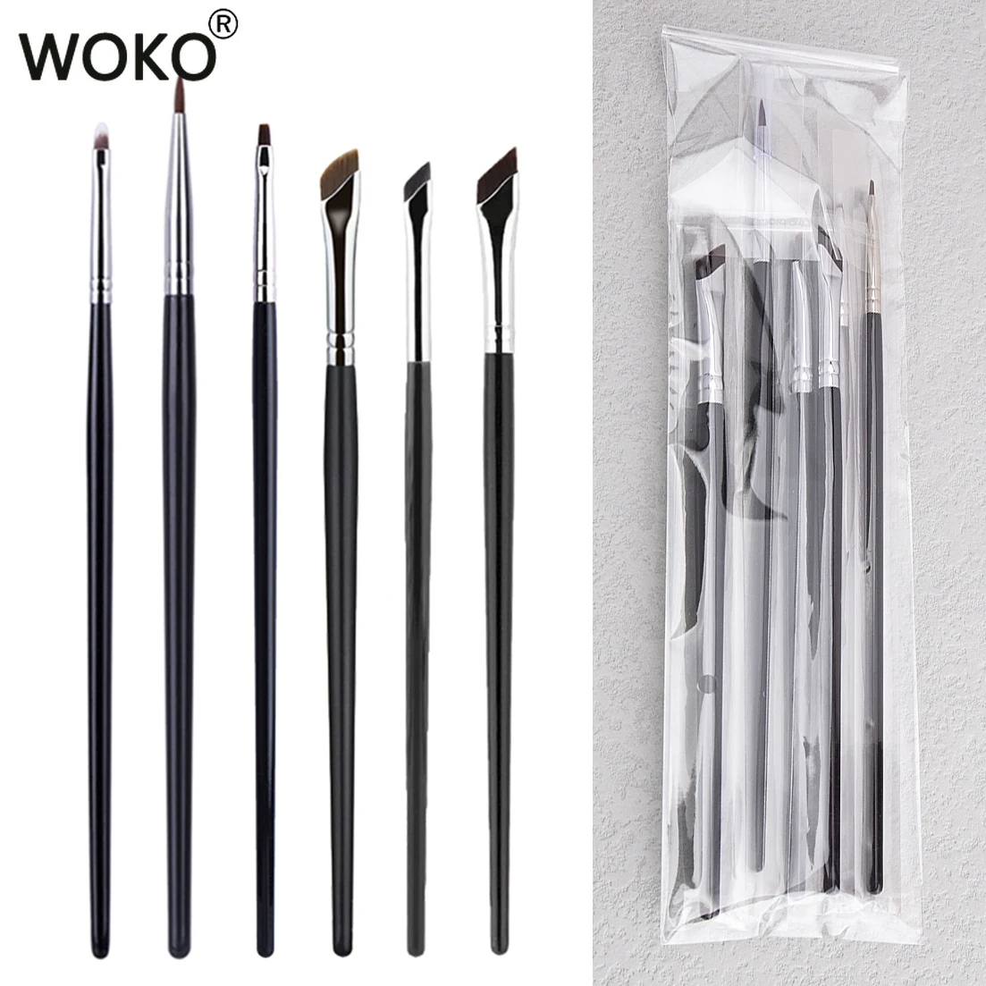 Top Trends: 5 / 6PCS Thin Gel Eyeliner Makeup Brushes Eyeliner Brush Sets Flat Top Eyeliner Concealer Brush Eye Liner Detailed Make Up Tool Shoppable Styles