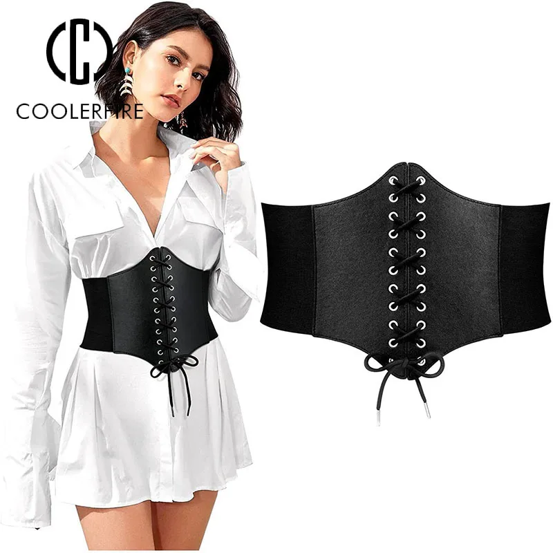 Top Trends: Women Corset Belt Cummerbunds Elastic Waist Wide Belts Fashion Casual Luxury Brand Dress Lace Up Loose Tight Chest Waist AL101 Shoppable Styles