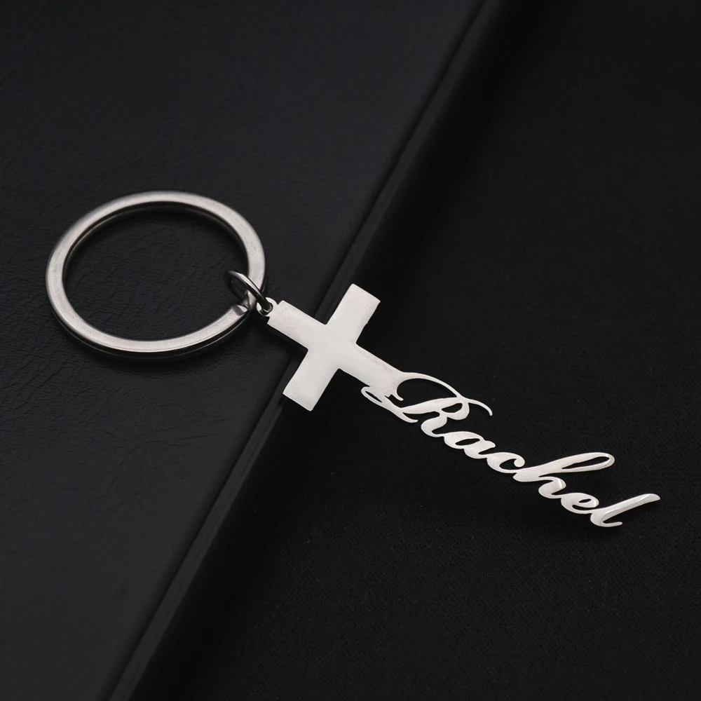 Top Trends: Personalized And Customized Stainless Steel Keychain, Car Key Pendant, Cross Name Keyring, Christian Style Key Pendant Shoppable Styles