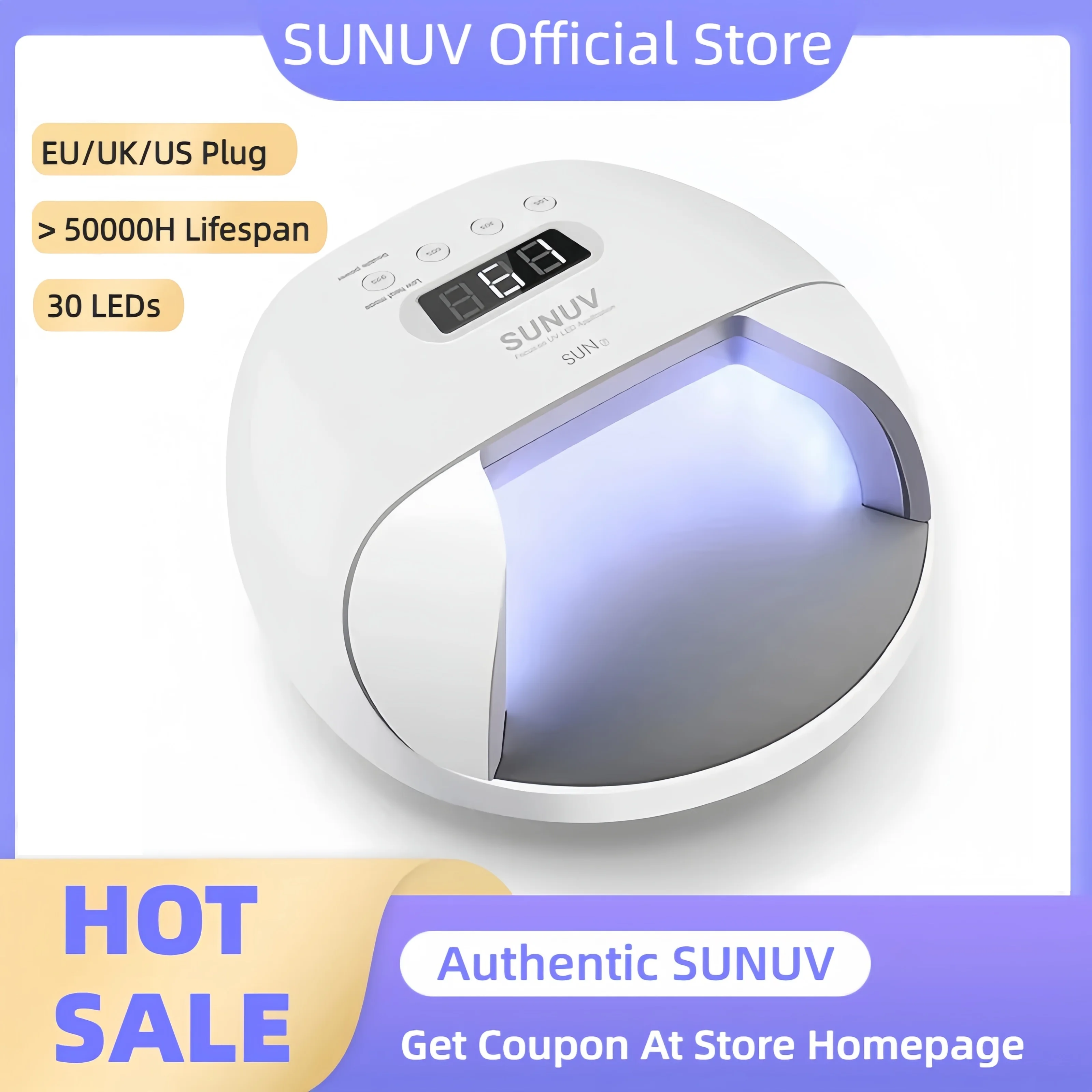 Top Trends: SUNUV Nail Lamp SUN7 UV LED Nail Lamp Dryer Big Power Fast Curing Nail Gel Professional Nail Dryers UV Gel Drying Tools Machine Shoppable Styles