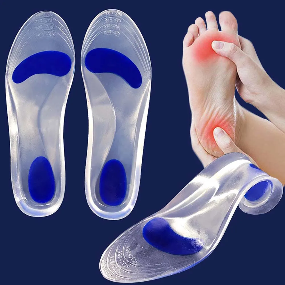 Top Trends: Silicon Orthopedic Insoles For Shoes Women Men Flat Foot Arch Support Shoe Pad Shock Absorption Plantar Fasciitis Relief Insoles Shoppable Styles