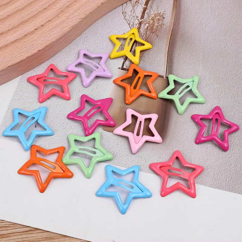 Top Trends: 10 / 50Pcs Colorful Star BB Hair Clips Y2K Women Grils Cute Metal Star Hairpin Side Barrettes Hair Grip Headwear Hair Accessories Shoppable Styles - Image 6